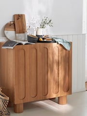 La Redoute Intérieurs Oak Cannelo Veneered Bar Storage Cabinet - Image 1 of 6