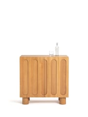 La Redoute Intérieurs Oak Cannelo Veneered Bar Storage Cabinet - Image 2 of 6