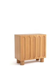 La Redoute Intérieurs Oak Cannelo Veneered Bar Storage Cabinet - Image 3 of 6