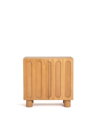 La Redoute Intérieurs Oak Cannelo Veneered Bar Storage Cabinet - Image 4 of 6