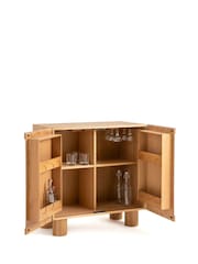 La Redoute Intérieurs Oak Cannelo Veneered Bar Storage Cabinet - Image 5 of 6