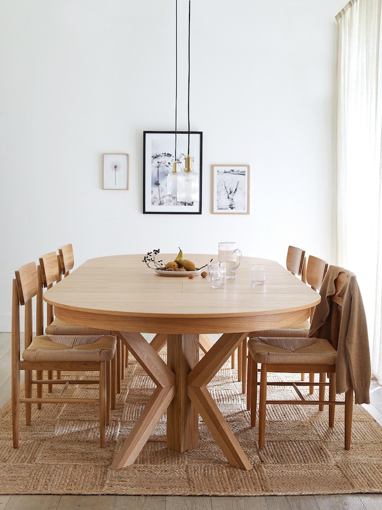 La Redoute Intérieurs Gosling Round Oak 6 to 12 Seater Dining Table - Image 1 of 5