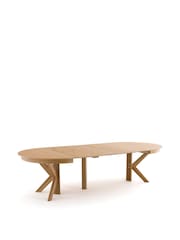 La Redoute Intérieurs Gosling Round Oak 6 to 12 Seater Dining Table - Image 3 of 5