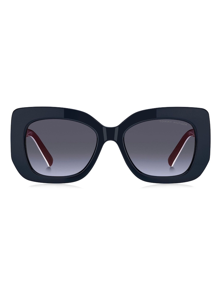 Tommy Hilfiger Rectangular Sunglasses With Burgandy Inner - Imagen 1 de 4