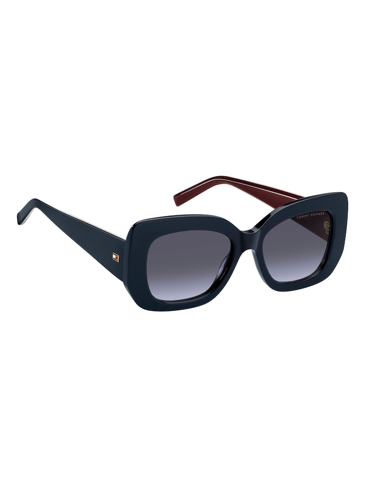 Tommy Hilfiger Rectangular Sunglasses With Burgandy Inner - Imagen 4 de 4