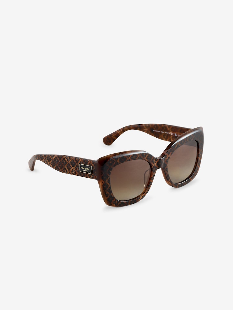 Kate Spade Brown Square With Monogram Details Sunglasses - Image 1 of 7