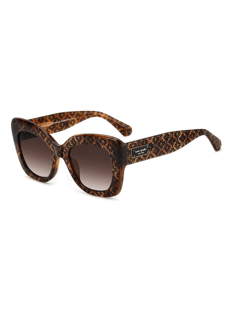 Kate Spade Brown Square With Monogram Details Sunglasses - Image 2 of 7