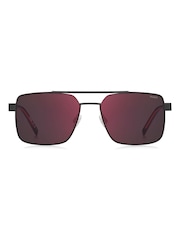 HUGO Black Rectangular Sunglasses - Image 1 of 4