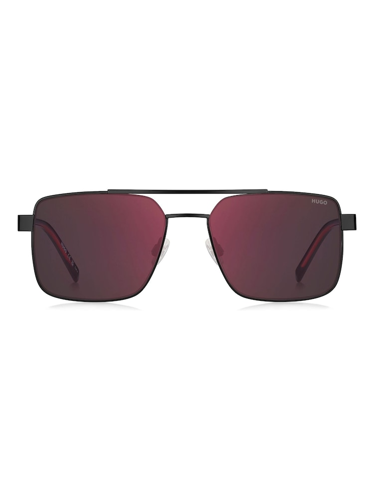 HUGO Black Rectangular Sunglasses - Image 1 of 4 HUGO Black Rectangular Sunglasses - Image 1 of 4