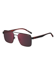 HUGO Black Rectangular Sunglasses - Image 2 of 4