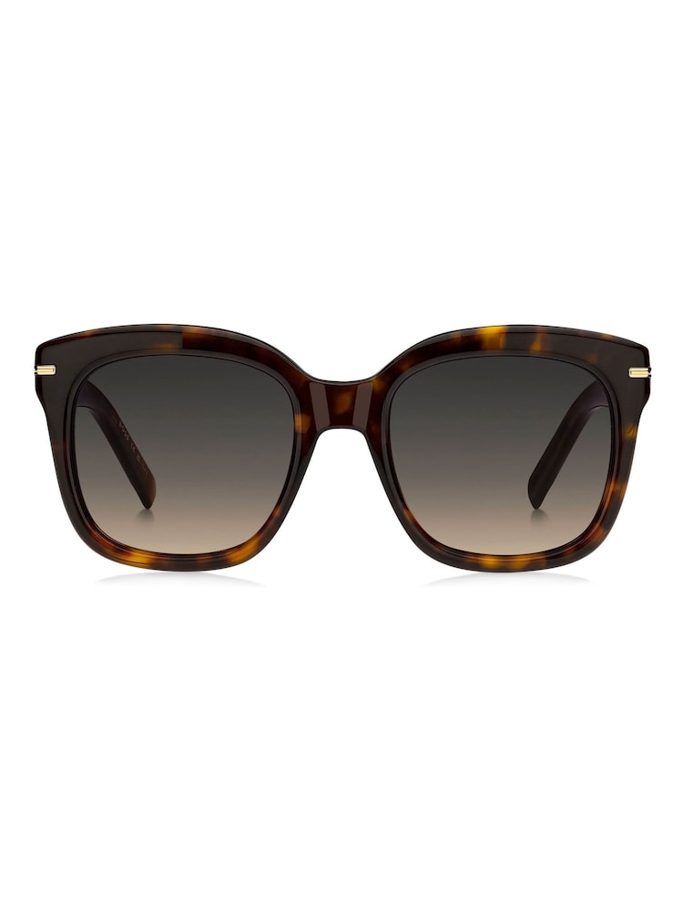 BOSS Brown Oversized Havana Square Sunglasses - Image 1 of 4