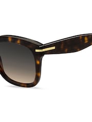 BOSS Brown Oversized Havana Square Sunglasses - Image 4 of 4
