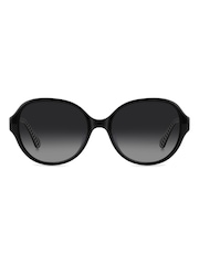 Kate Spade schwarze ovale Sonnenbrillen mit Streifendetails - Bild 1 von 4