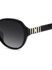 Kate Spade schwarze ovale Sonnenbrillen mit Streifendetails - Bild 4 von 4