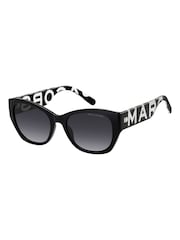 Marc Jacobs Black Rectangular Sunglasses With Logo Details - Image 1 of 5