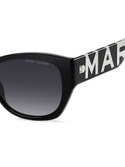 Marc Jacobs Black Rectangular Sunglasses With Logo Details - Image 5 of 5