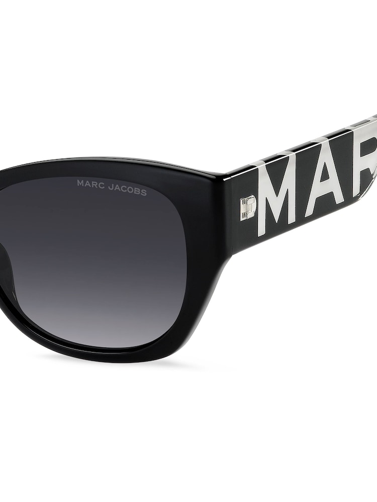 Marc Jacobs Black Rectangular Sunglasses With Logo Details - Image 5 of 5