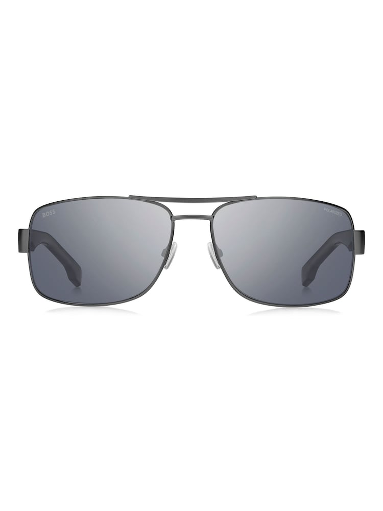 BOSS Black Matte Dark Ruthenium Navigator Sunglasses - Image 1 of 5