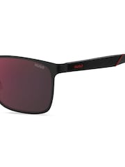 HUGO Black Rectangular Sunglasses - Image 3 of 4