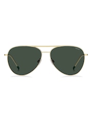 HUGO Gold Classic Pilot Sunglasses - Image 1 of 4