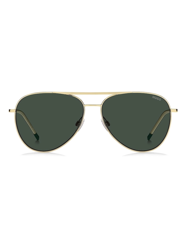 HUGO Gold Classic Pilot Sunglasses - Image 1 of 4