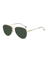 HUGO Gold Classic Pilot Sunglasses - Image 3 of 4
