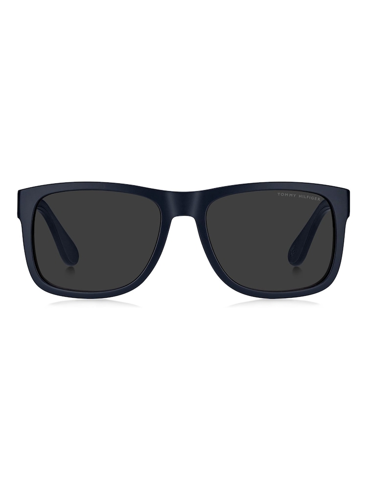 Tommy Hilfiger Blue Rectangular Sunglasses With Flag Details - Image 1 of 4