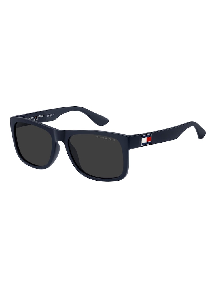 Tommy Hilfiger Blue Rectangular Sunglasses With Flag Details - Image 2 of 4