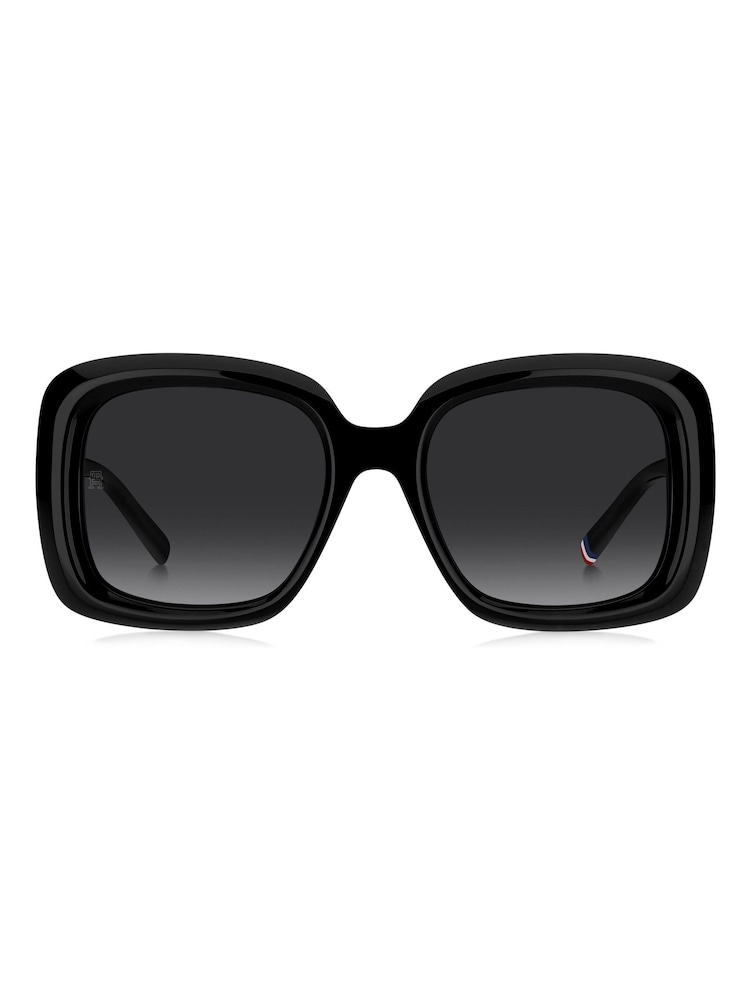 Tommy Hilfiger Black Oversized Square Sunglasses - Image 1 of 4 Tommy Hilfiger Black Oversized Square Sunglasses - Image 1 of 4