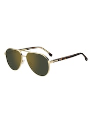 BOSS Gold Pilot Sunglasses - Image 2 of 4
