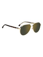 BOSS Gold Pilot Sunglasses - Image 3 of 4