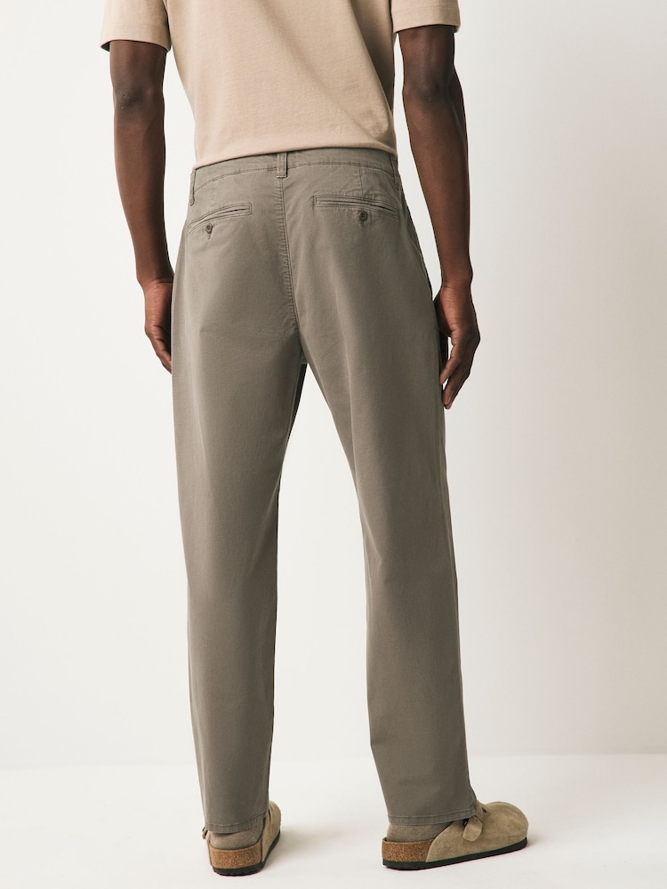 Marron champignon - Pantalon chino texturé plissé - Image 4 of 10