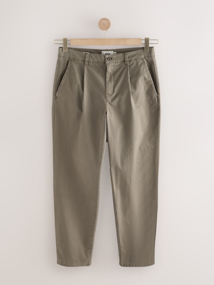 Marron champignon - Pantalon chino texturé plissé - Image 7 of 10