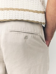 Navy/Stone Signature 100% Linen Chino Trousers 2 Pack - Image 12 of 19