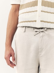 Navy/Stone Signature 100% Linen Chino Trousers 2 Pack - Image 13 of 19