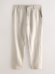 Navy/Stone Signature 100% Linen Chino Trousers 2 Pack - Image 15 of 19