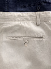Navy/Stone Signature 100% Linen Chino Trousers 2 Pack - Image 19 of 19