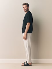 Neutral/Stone Signature 100% Linen Chino Trousers 2 Pack - Image 5 of 14