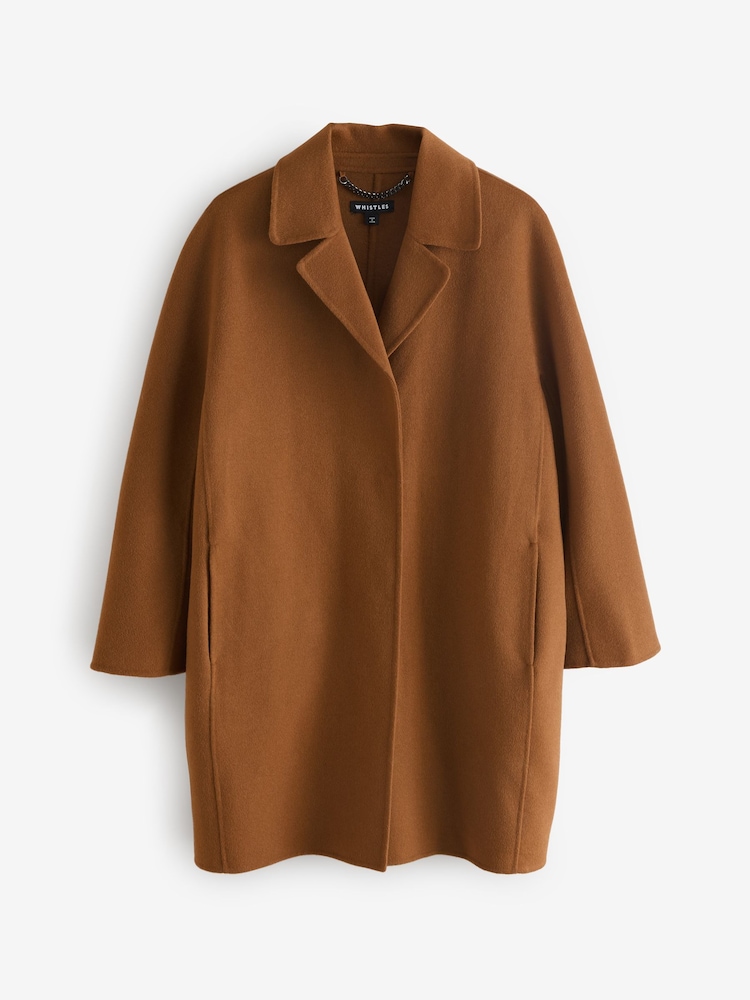Whistles Brown Julia Wool Double Faced Coat - Image 1 of 1