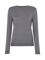 Whistles Grey Annie Sparkle Crew Neck Jumper - Image 5 of 5