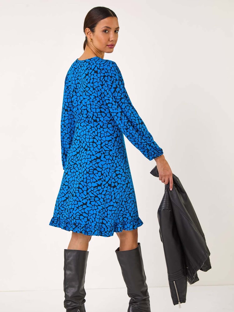Roman Abstract V-Neck Short Dress - Imagen 2 de 5 Roman Abstract V-Neck Short Dress - Imagen 2 de 5