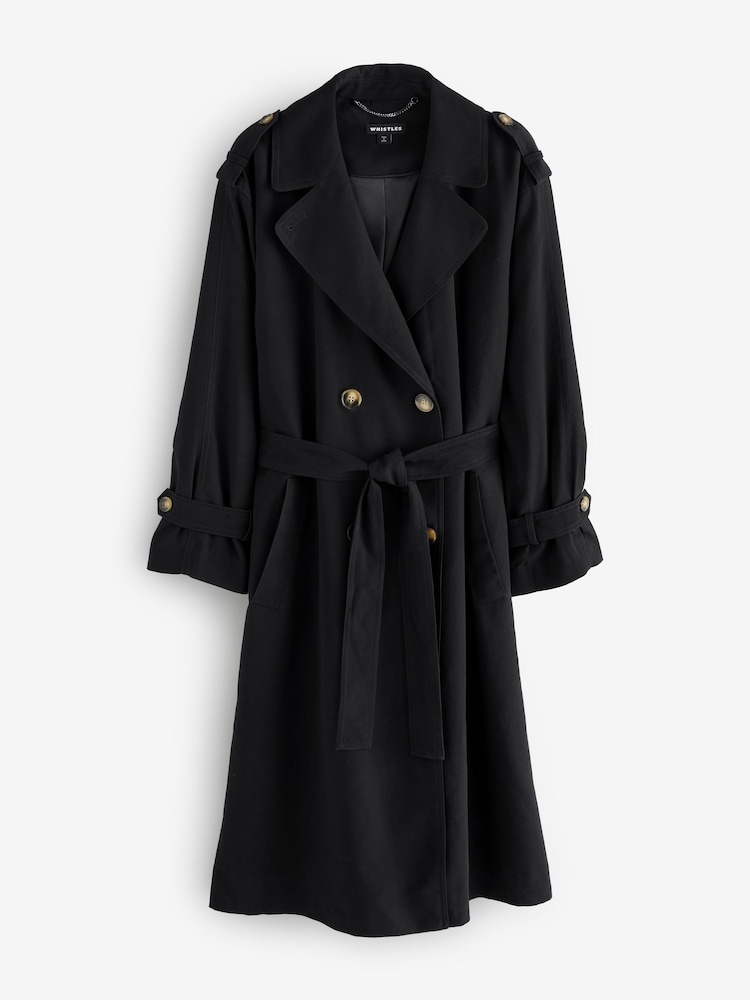 Whistles Black Riley Trench Coat - Image 1 of 1