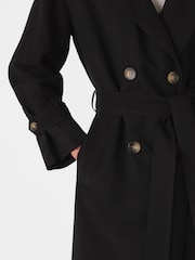 Whistles Black Riley Trench Coat - Image 5 of 6