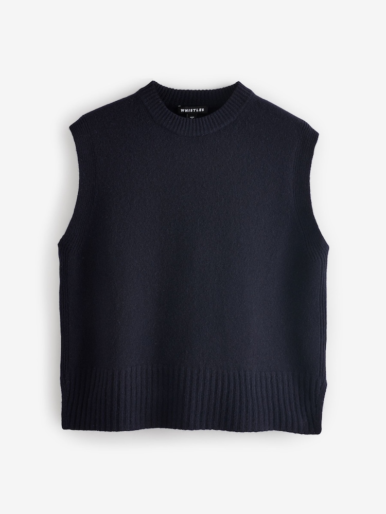 Whistles Blue Wool Sleeveless Tank - Image 1 of 1