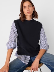 Whistles Blue Wool Sleeveless Tank - Image 2 of 6