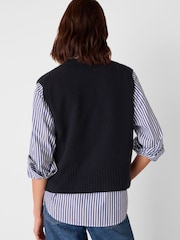 Whistles Blue Wool Sleeveless Tank - Image 3 of 6