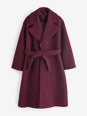 Whistles Red Lorna Wrap Wool Coat - Image 5 of 5