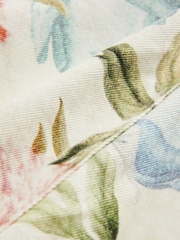 Floral Printed V-Neck 100% Cotton Denim Dress - Image 6 of 7