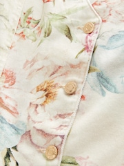 Floral Printed V-Neck 100% Cotton Denim Dress - Image 7 of 7