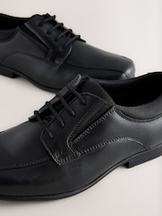 Black Standard Fit (F) Slip On Leather Loafer School Shoes - Image 3 of 5